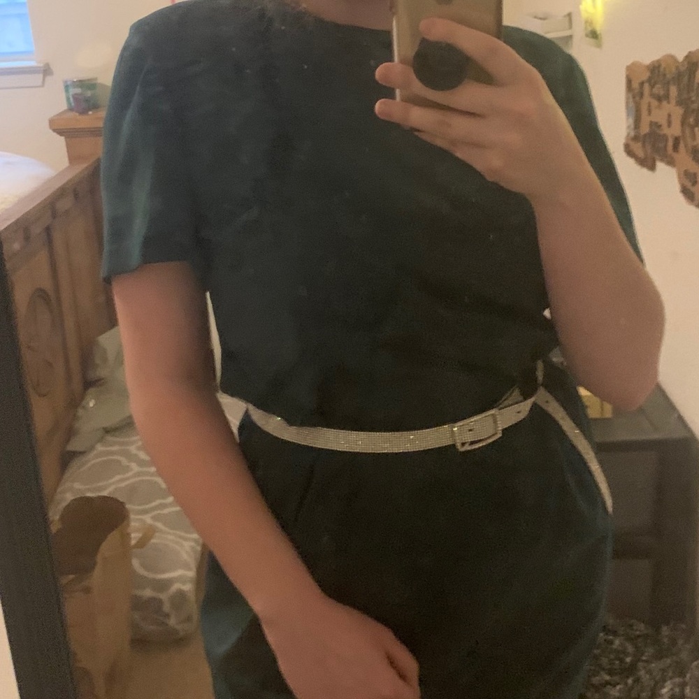 Emerald Green Mid-length Dress